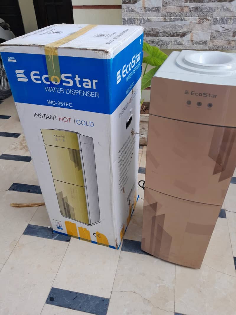 Eco-star water dispenser with mini refrigerator 1