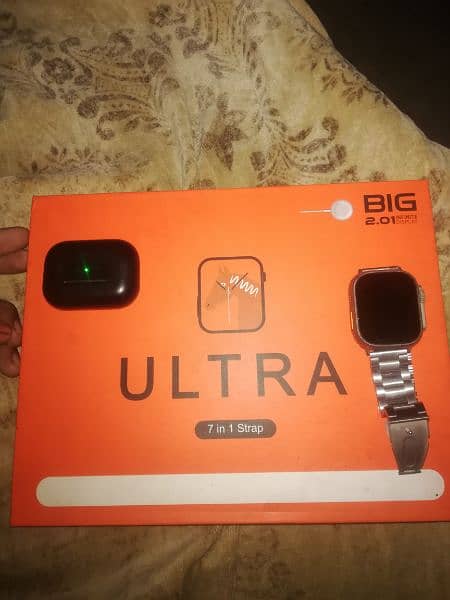 ultra smart watch with 7 straps & airbords pro urgent sale 1