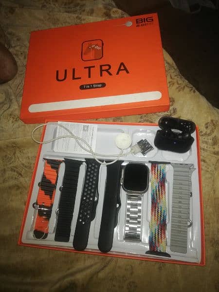 ultra smart watch with 7 straps & airbords pro urgent sale 6