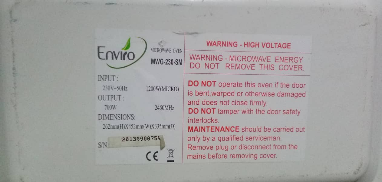 Enviro microwave small size good condition 7