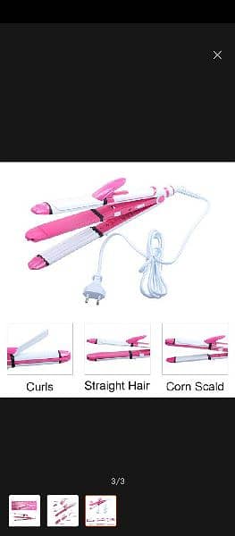 3 in 1 straightener, crimper and curler 0