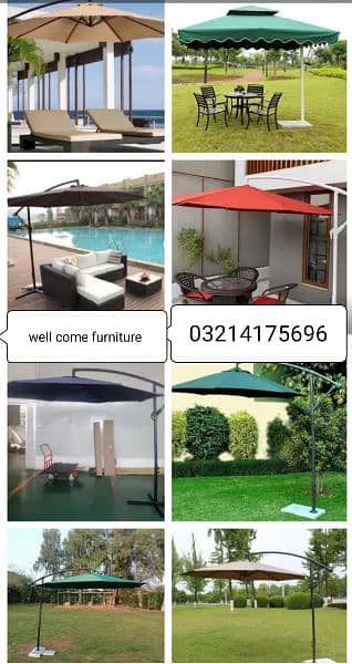 OUTDOOR GARDEN RATTAN UPVC FURNITURE SOFA SET CHAIRS TABLE UMBRELLA 14