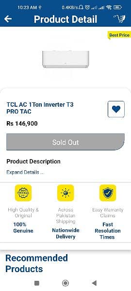 TCL T3 Pro DC inverter Ac wifi supported 3