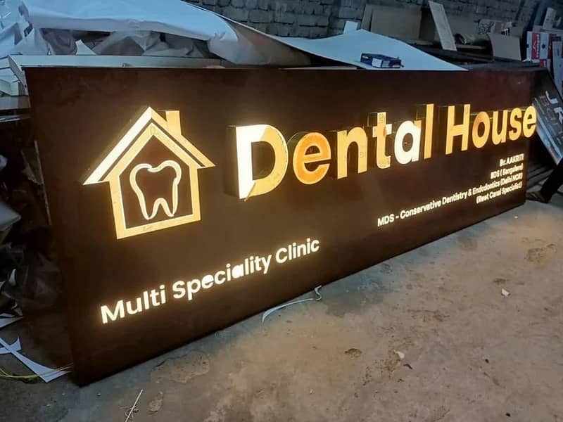 3D sign board / 3d sign / sign board / acrylic board / neon sign Backl 8