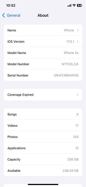 iPhone XS 256 PTA 7