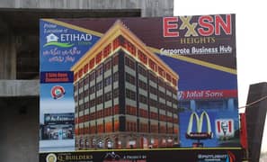 1 BED APARTMENT FOR SALE ON 18 INSTALLMENTS, EXXSN HEIGHT CORNER PLAZA AT MAIN RAIWIND ROAD, ETIHAD TOWN PHASE1 LAHORE