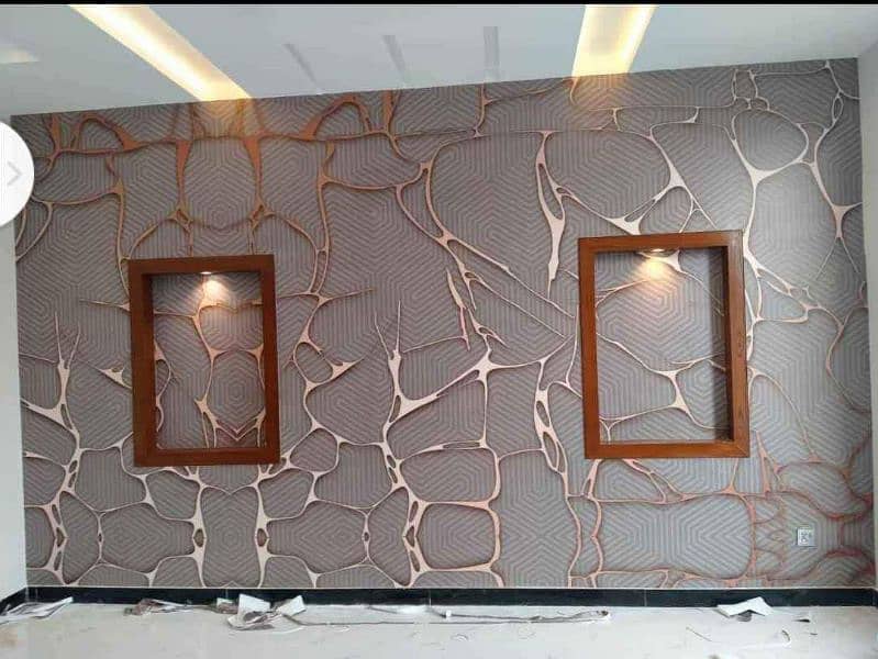 wallpaper, Pop ceiling, office partition, salon decore, window blinder 2