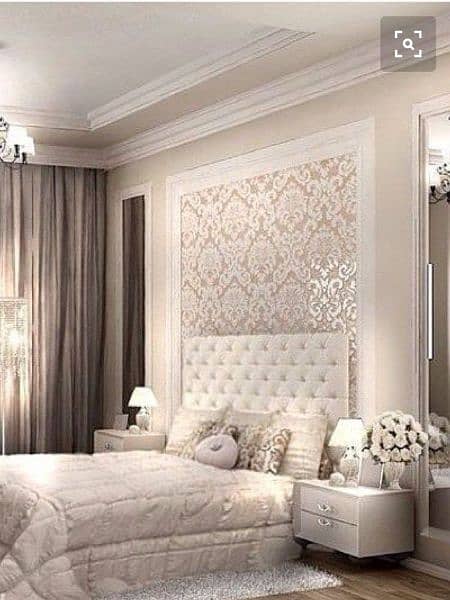 wallpaper, Pop ceiling, office partition, salon decore, window blinder 8