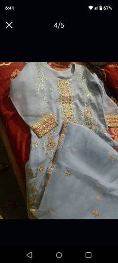 3 ps suit full embroidery large size