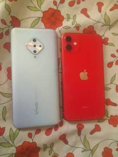 I phone 11 jv non pta water pack and vivo y 51s with box charger 0