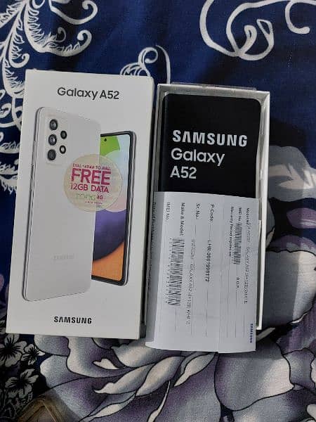 Samsung a52 full box mint condition 1