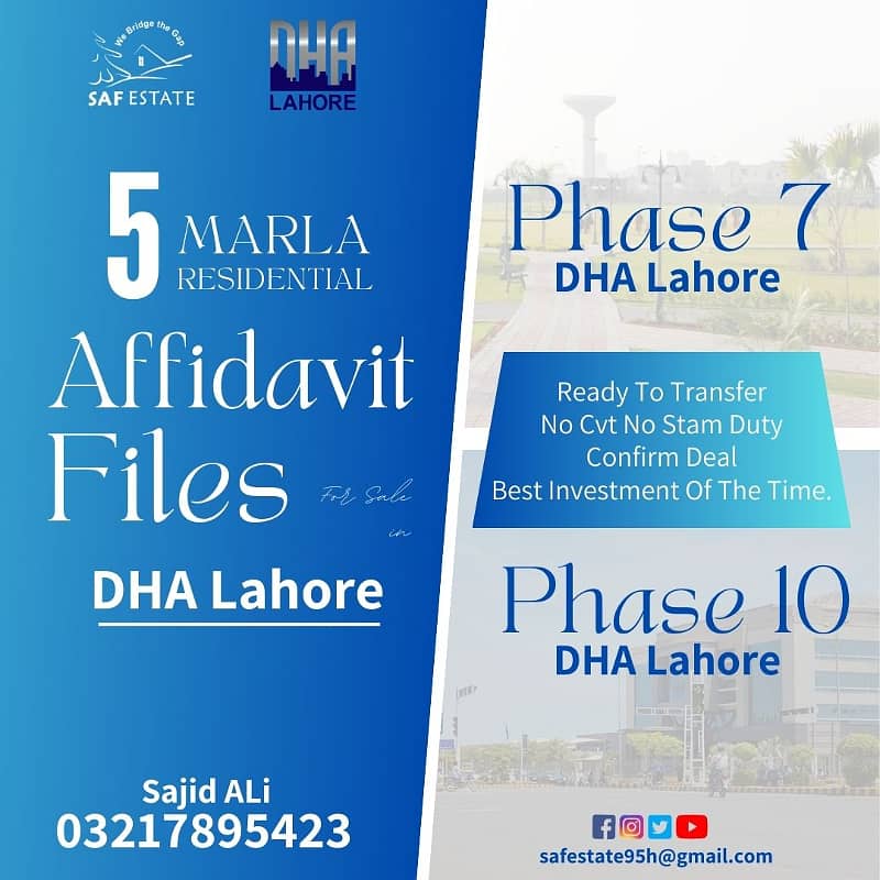 5 Marla Affidavit Plot Files For Sale On Prime Location 0