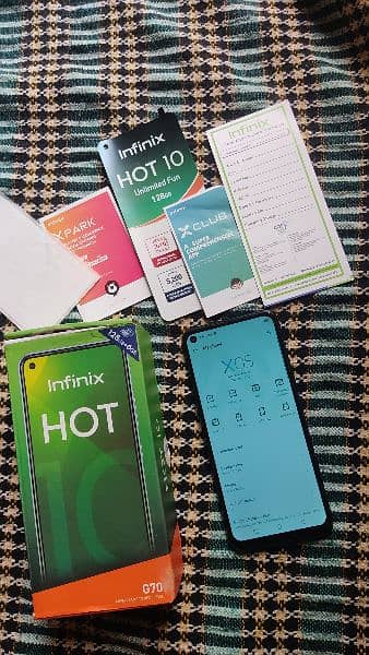 Infinix hot 10 6 128 with box add read plz urgently sale 2