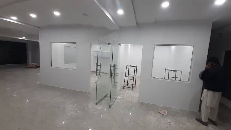 ceiling partitions  Gypsum board Glass alluminium 7