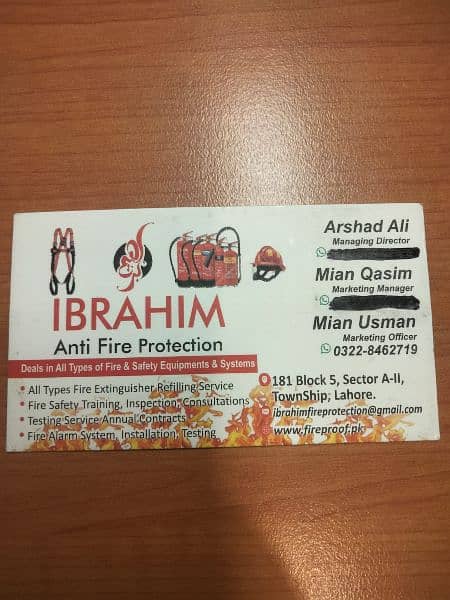 fire extinguisher's (cylinder ) and equipment ava num  (03228462719) 1