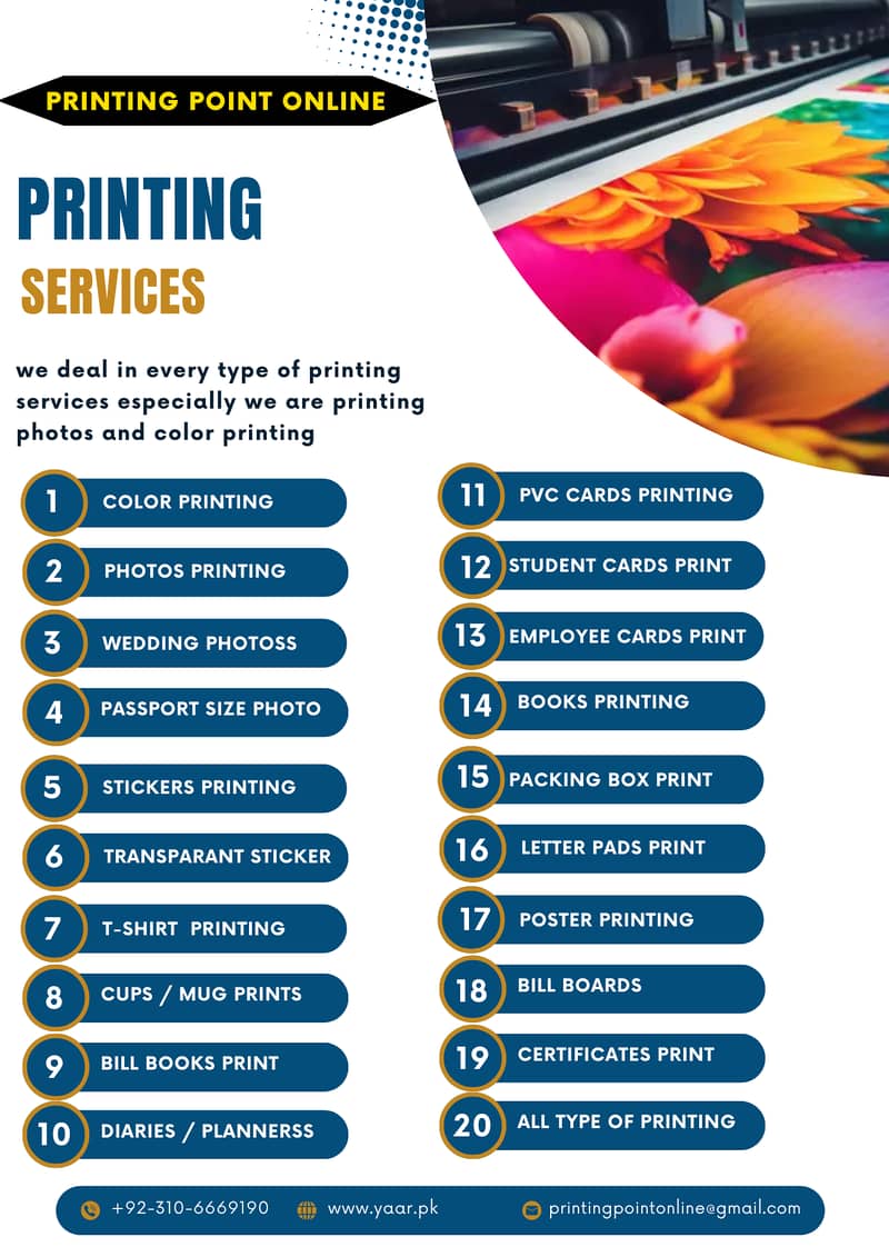 All type of printing services - Business Cards, posters and much more 2