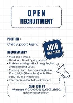 Chat Support || Sale Executive || Urgent Hiring