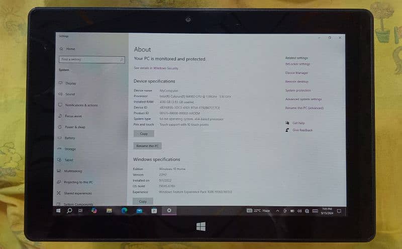 Microsoft intel tablet 4GB, 64GB win 11 Geniun 2