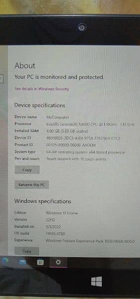 Microsoft intel tablet 4GB, 64GB win 11 Geniun 3