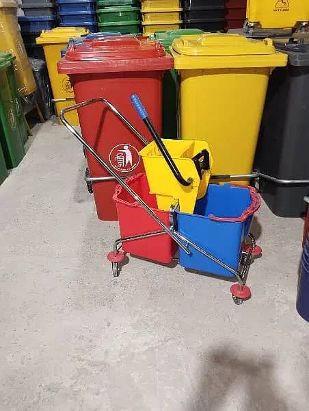 Mop trolley with wringer 46 liter 4