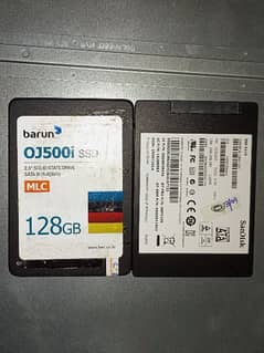 128 GB Sata SSDs 100% Health