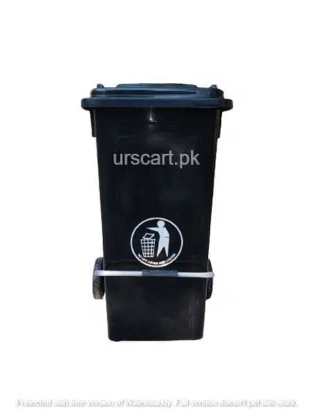 120 liter dustbin with wheels & paddle 4