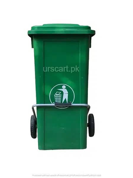 120 liter dustbin with wheels & paddle 7