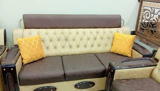 Luxury Wood Sofa Set