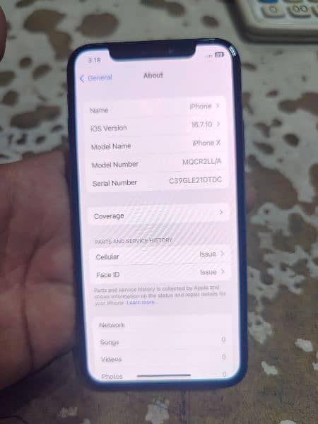 I phone x Non PTA 64 Gb battery health 85% 4