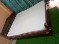 double bed with mattress pure sheeshum