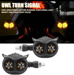 Pack Of 2 Pcs Owl Style Dual Color Motorcycle Driving Headlight