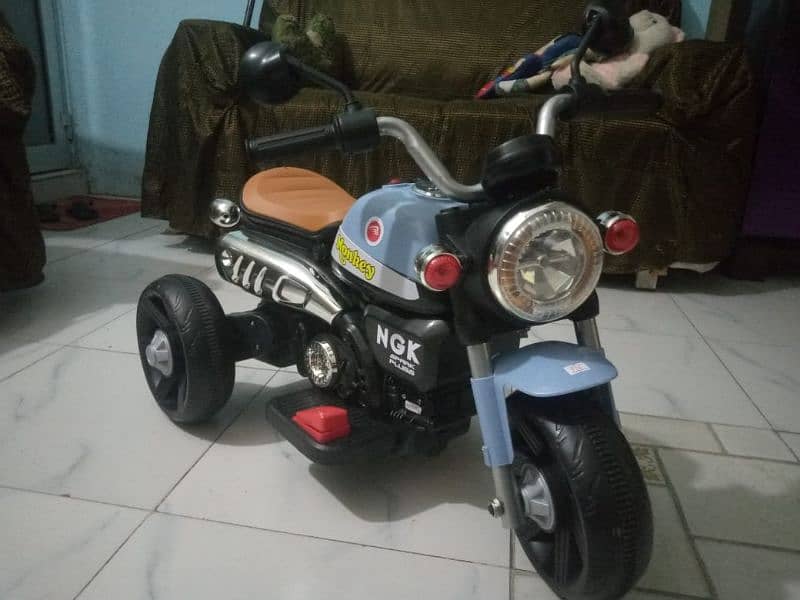 bacho ki moter bike one day use electric bike and music system 4