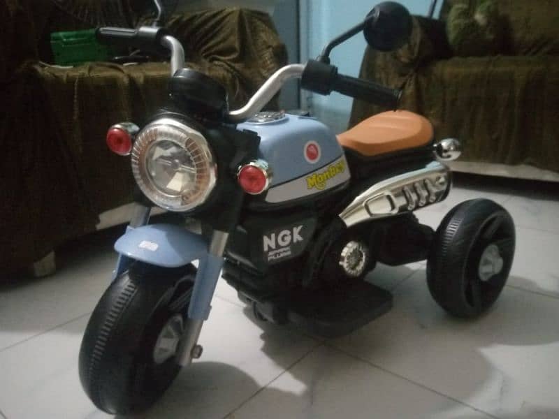 bacho ki moter bike one day use electric bike and music system 7