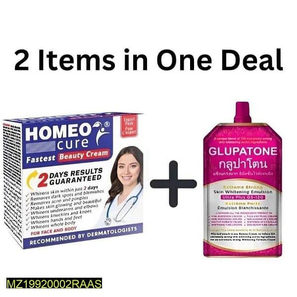 Glupathone and Homeo Cure Whitening Deal,Pack of 2 1