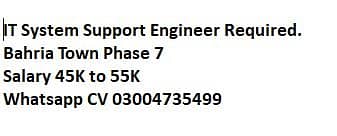 IT System Support Enginner