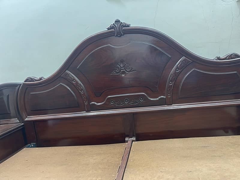 Queen Size Wooden Double Bed 1