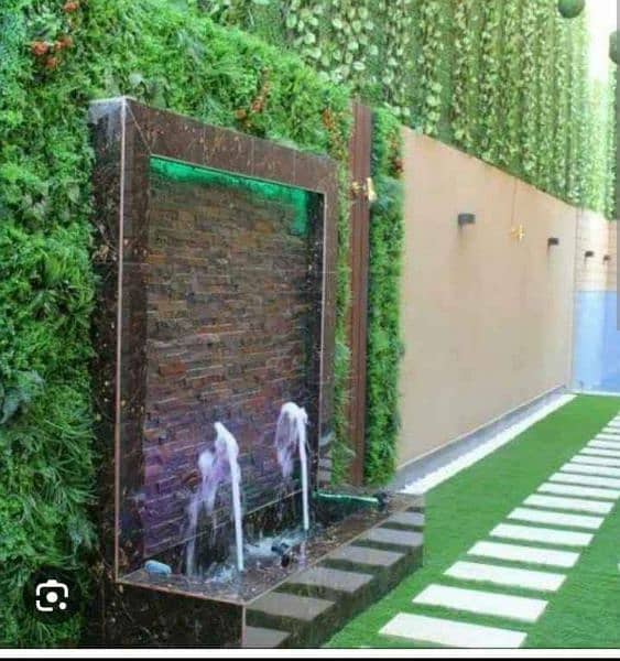 water Fall , Water fountain, artificial grass 1