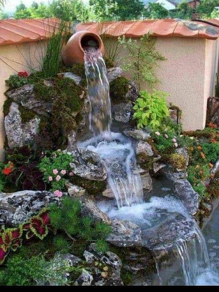 water Fall , Water fountain, artificial grass 4