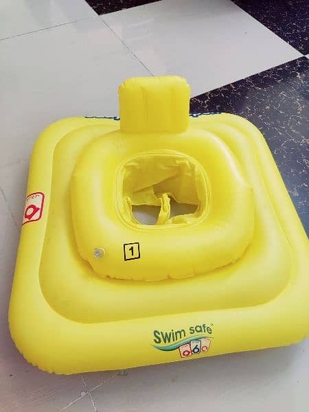 inflatable swimming seat ring, small pool and ball for children 3