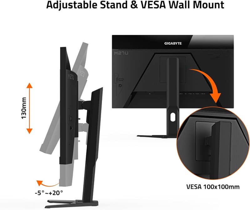 Gigabyte M27U 27" 1ms 160Hz 4K HDR Gaming Monitor 3840 x 2160 FreeSync 12