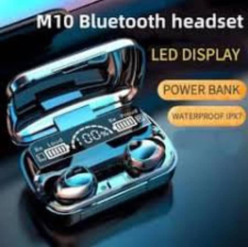 bluetooth earbuds with power bank timing 10 hours 10