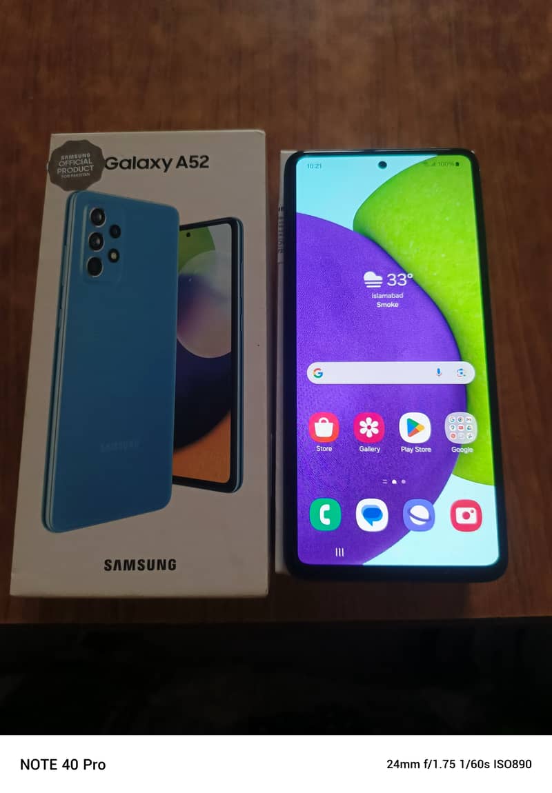 Samsung A52 10/10 condition with box 1