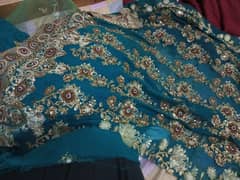 unstichted wedding dress chiffon workes dabka nakshi from raja sahib