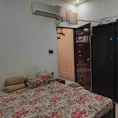 One bed room furnished available for rent Clifton block 9 only single bachelor person 0