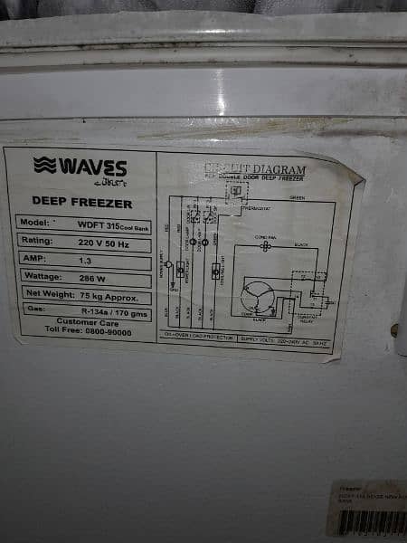 WAVES WDF 318 Deep Freezer Double Door Full Freezer 1