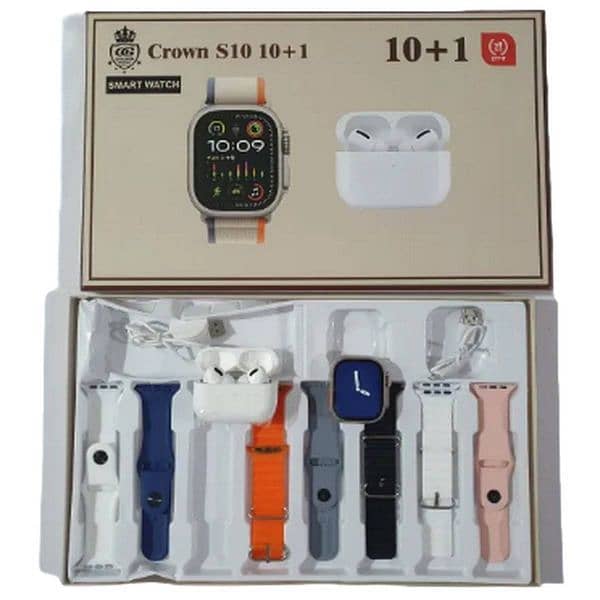 Smart Watch S10 10+1 With Airpods Pro 7 Straps Good Bettery Timing 2