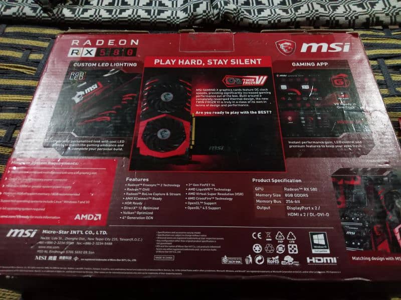 RX 580 8GB MSI GAMING X PREMIUM VARIANT 2