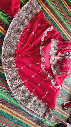 BRIDAL LEHNGA IN FRESH RED COLOUR