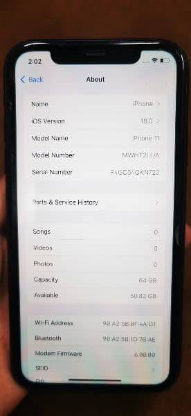 iphon 11 non PTA fectry unlock watar pek. 64gb 6