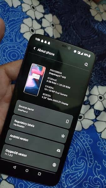 One Plus 6 PTA Approved 8/128 GB 1